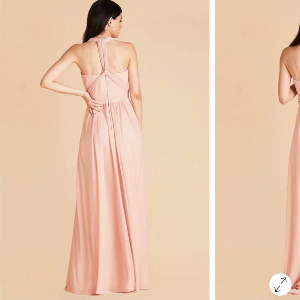 Birdy Grey NWT blush Grace Convertible maxi formal dress strapless large I48 - Picture 6 of 15